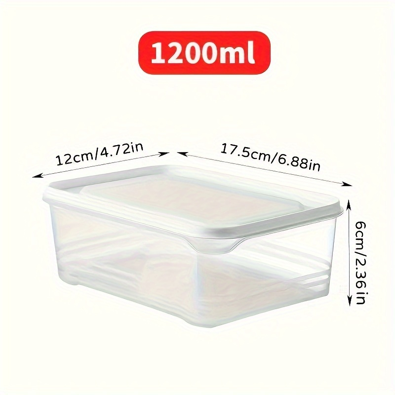 10-pack of BPA-free transparent PP refrigerator storage boxes