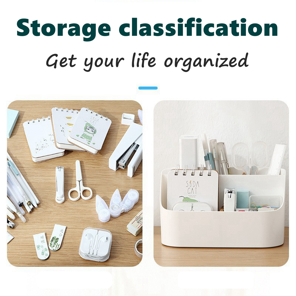 Desktop organizer box, pen holder, and card holder, suitable for office desks.
