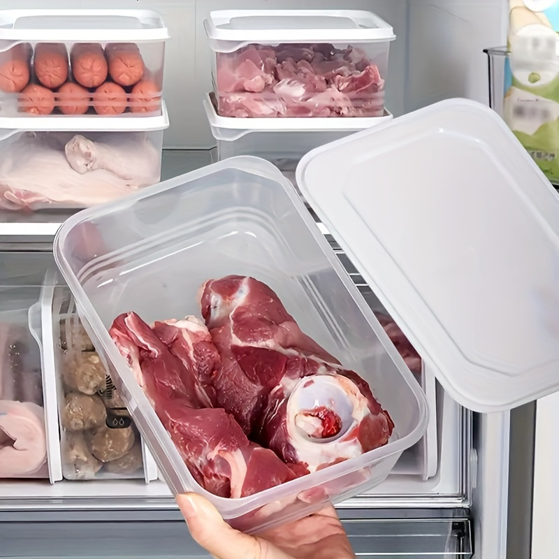10-pack of BPA-free transparent PP refrigerator storage boxes