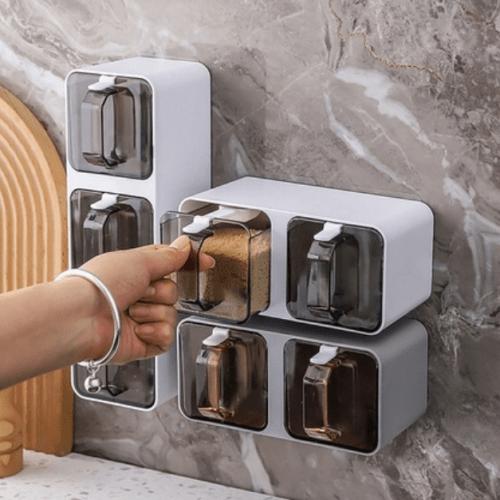 Seasoning Box Shelf Wall Mounted Easy-Install Containers