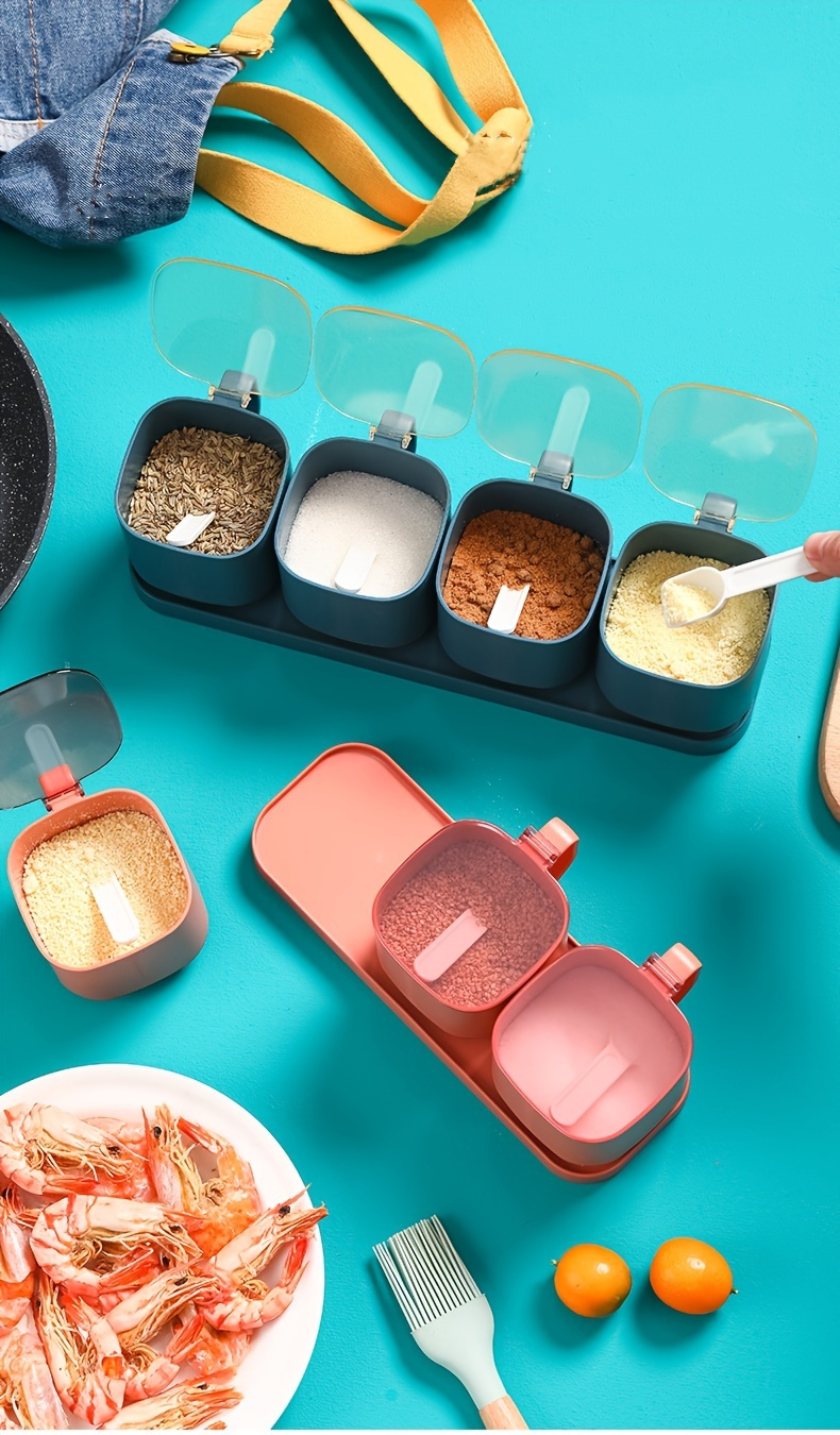 2/3/4-piece seasoning jar set, kitchen seasoning jars, creative MSG jars