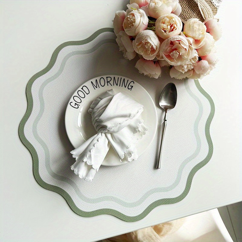 4-Piece Floral Faux Leather Insulated Placemats