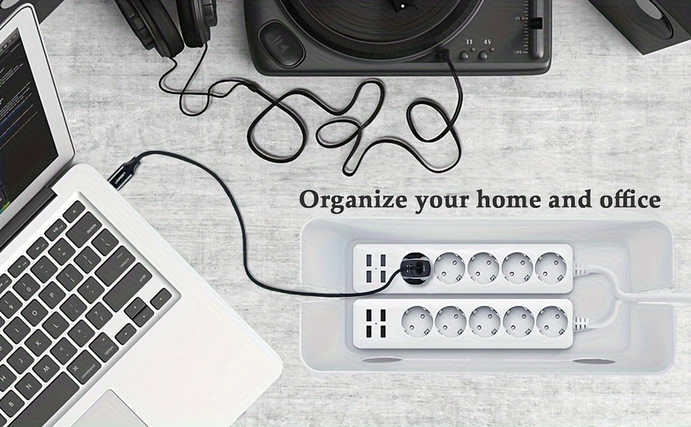 Durable PVC multi-compartment cable management box