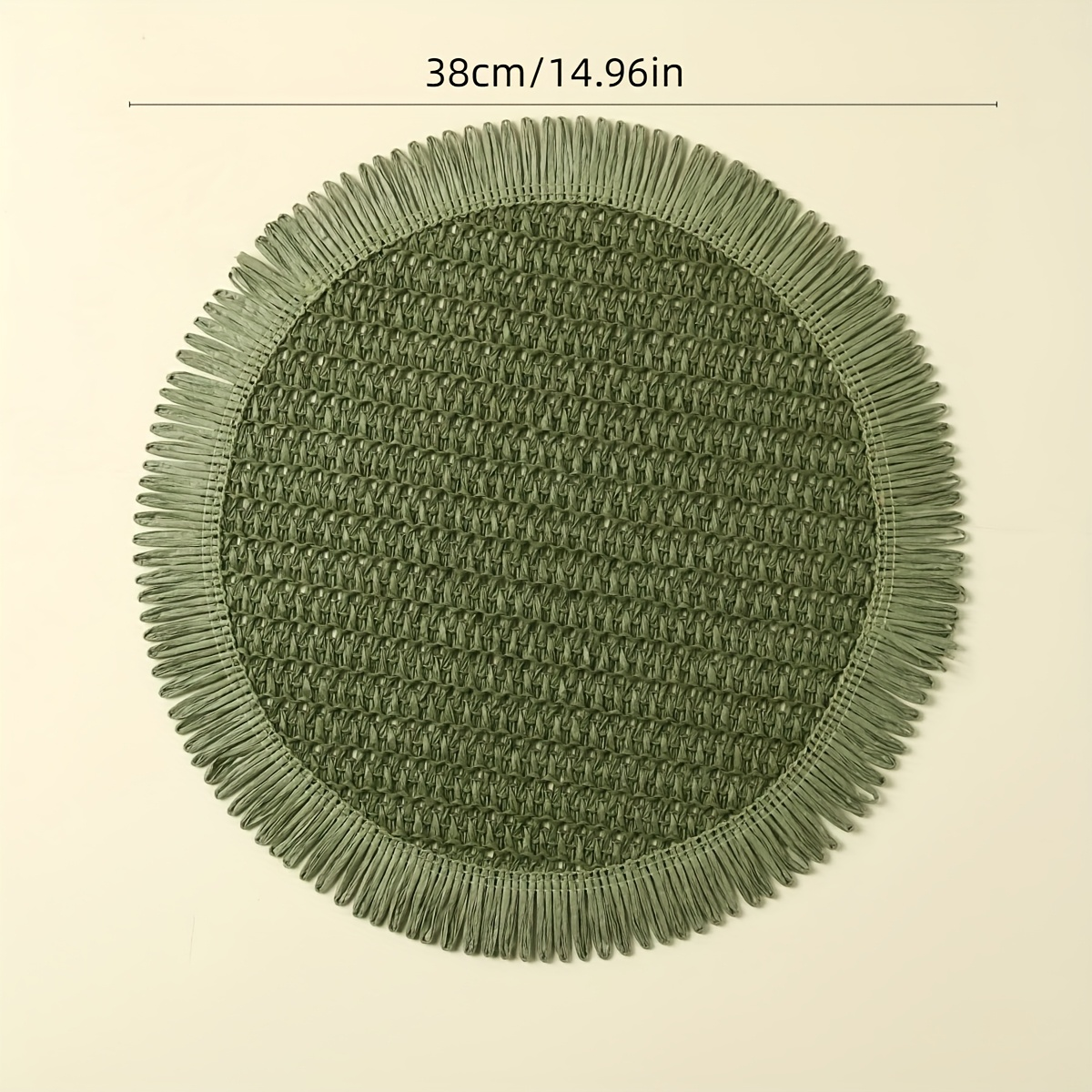 4/6-piece Bohemian Farmhouse Style Round Tassel Placemats