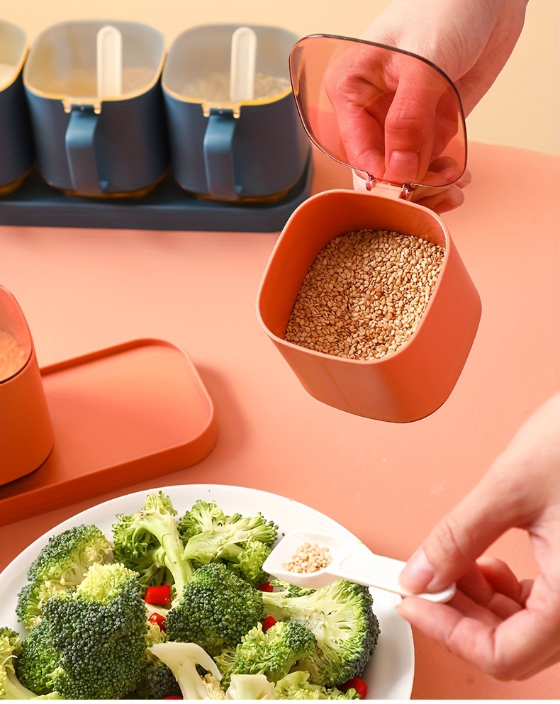 2/3/4-piece seasoning jar set, kitchen seasoning jars, creative MSG jars