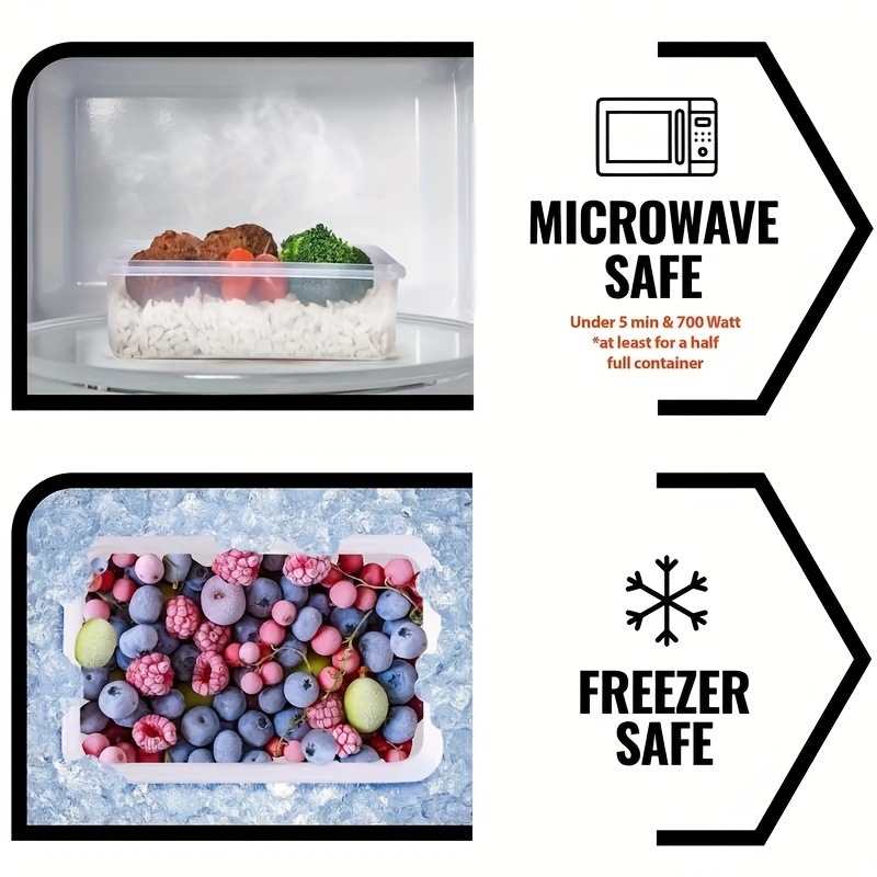 8-pack kitchen refrigerator storage boxes with flip lids