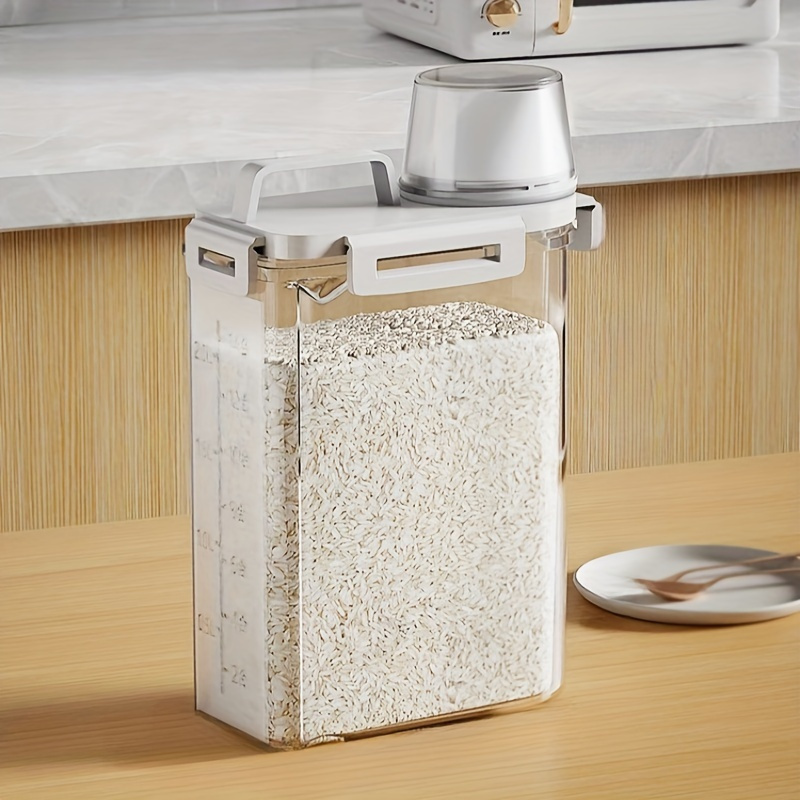 4-pack 2.5L/84oz Sealed Food Storage Containers - Rice Storage Containers