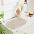 4/6/8/10-piece pack of oval polyester placemats - washable, soft, and durable