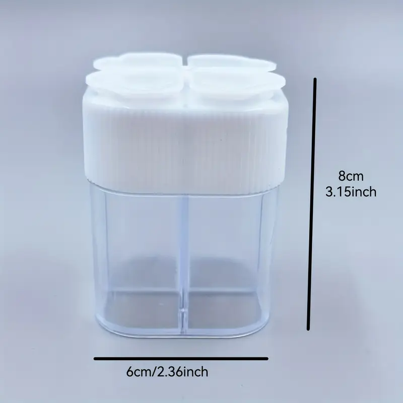 4-in-1 Multi-Compartment Spice Jar with Lid - Durable Plastic Kitchen Storage Rack