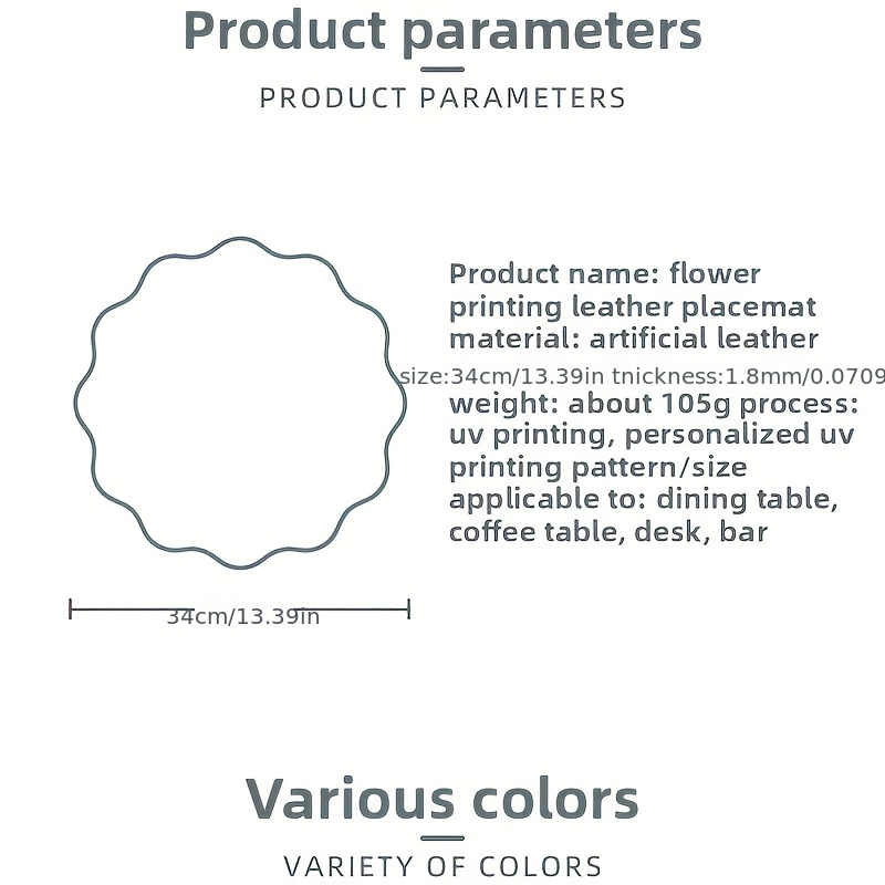4-Piece Floral Faux Leather Insulated Placemats