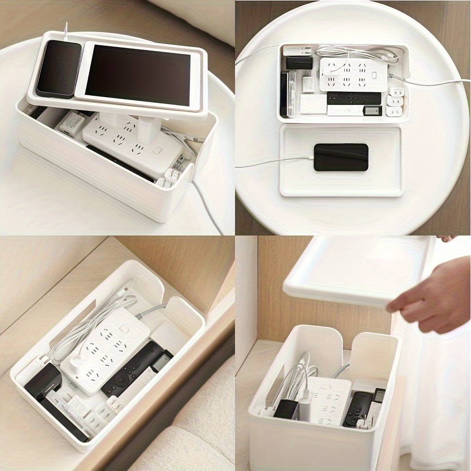 Durable PVC multi-compartment cable management box