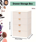 Modern white stackable plastic storage drawers – 2/3/4 tier storage rack