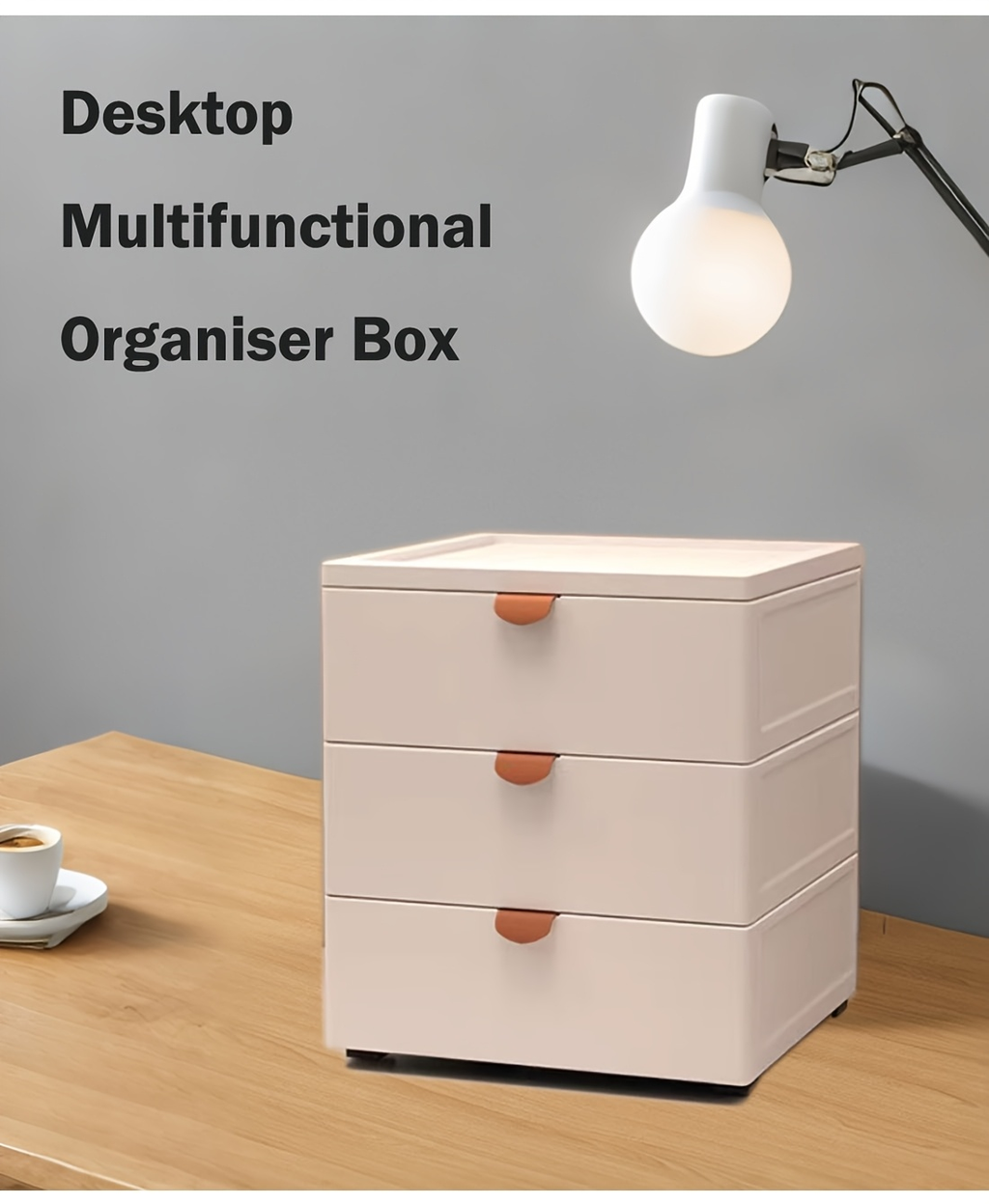 Modern white stackable plastic storage drawers – 2/3/4 tier storage rack