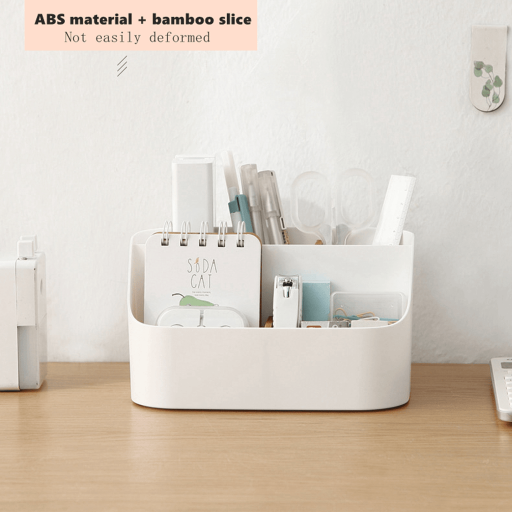 Desktop organizer box, pen holder, and card holder, suitable for office desks.