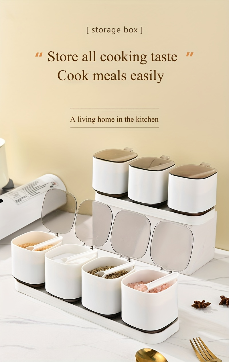 2/3/4-piece seasoning jar set, kitchen seasoning jars, creative MSG jars