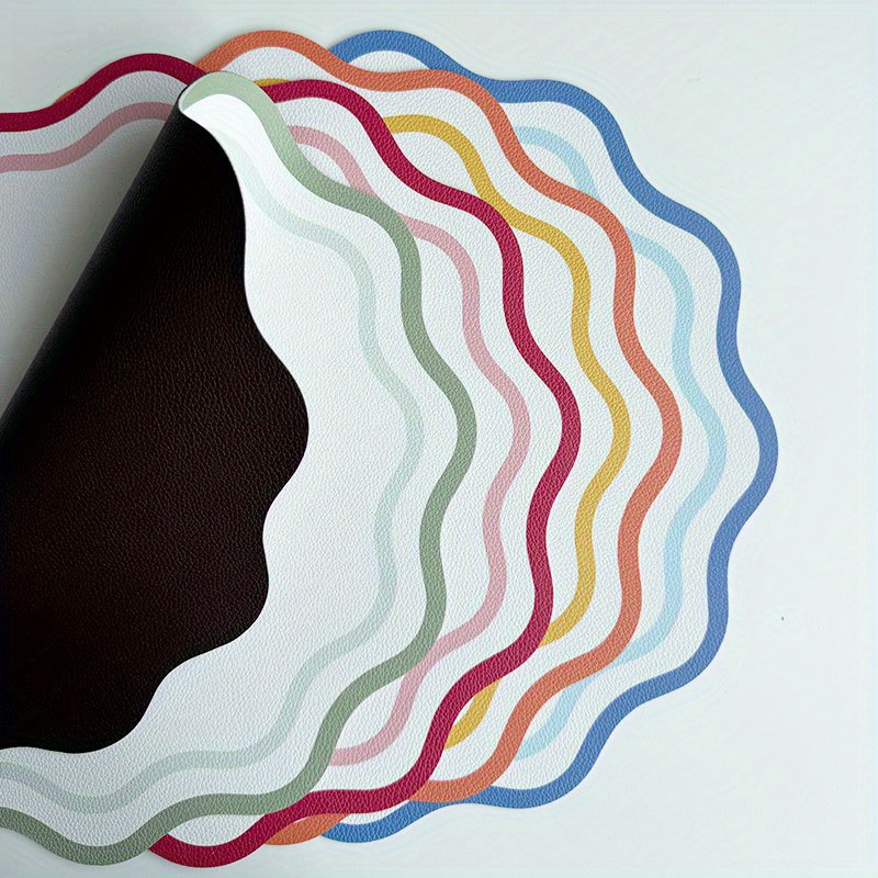 4-Piece Floral Faux Leather Insulated Placemats