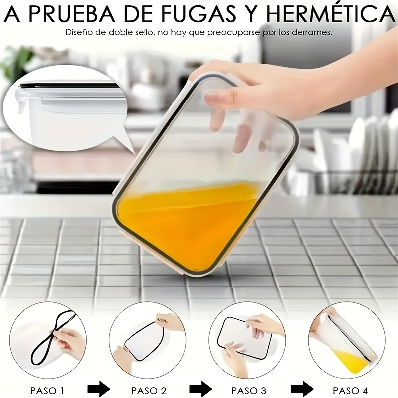 8-pack kitchen refrigerator storage boxes with flip lids