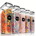 Sealed food containers - Kitchen and pantry rice bucket lids 2.5L 6-piece set
