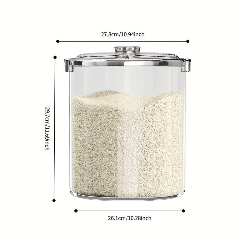 Sealed food storage containers, available in three sizes: 15 kg / 10 kg / 5 kg