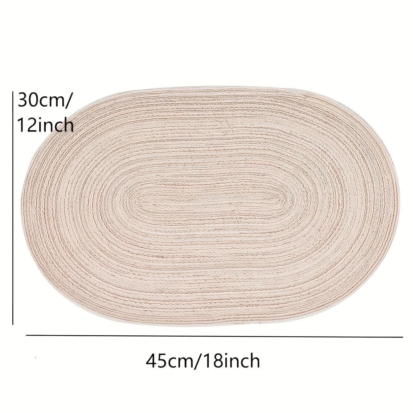 4/6/8/10-piece pack of oval polyester placemats - washable, soft, and durable