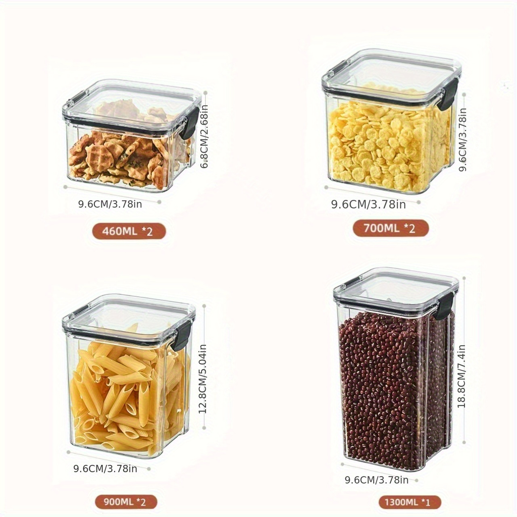 7-piece kitchen airtight jar set for cereal products
