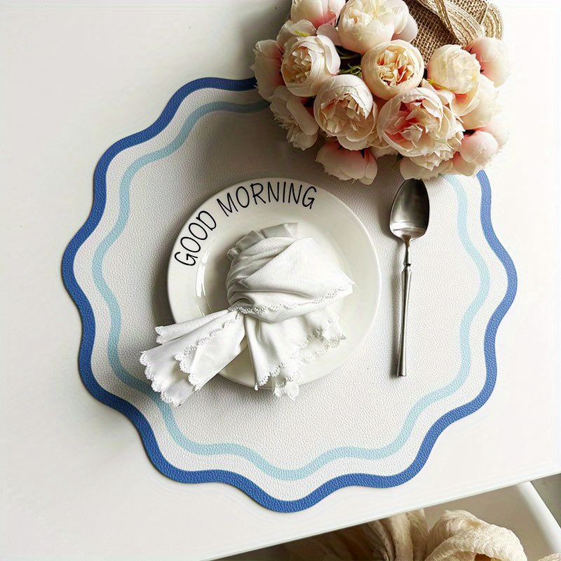 4-Piece Floral Faux Leather Insulated Placemats