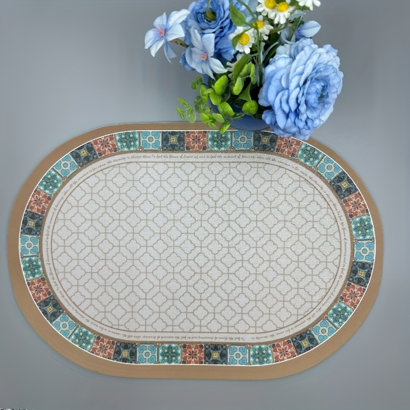 4-piece set of non-slip faux leather placemats, heat-insulating and easy to clean.
