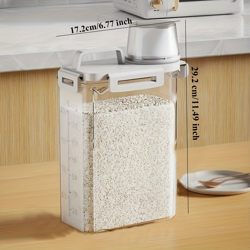 4-pack 2.5L/84oz Sealed Food Storage Containers - Rice Storage Containers