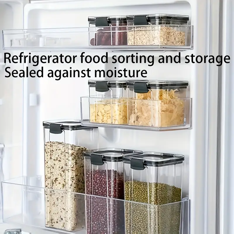 Household food storage containers, with lids, moisture-proof, stackable, airtight jars