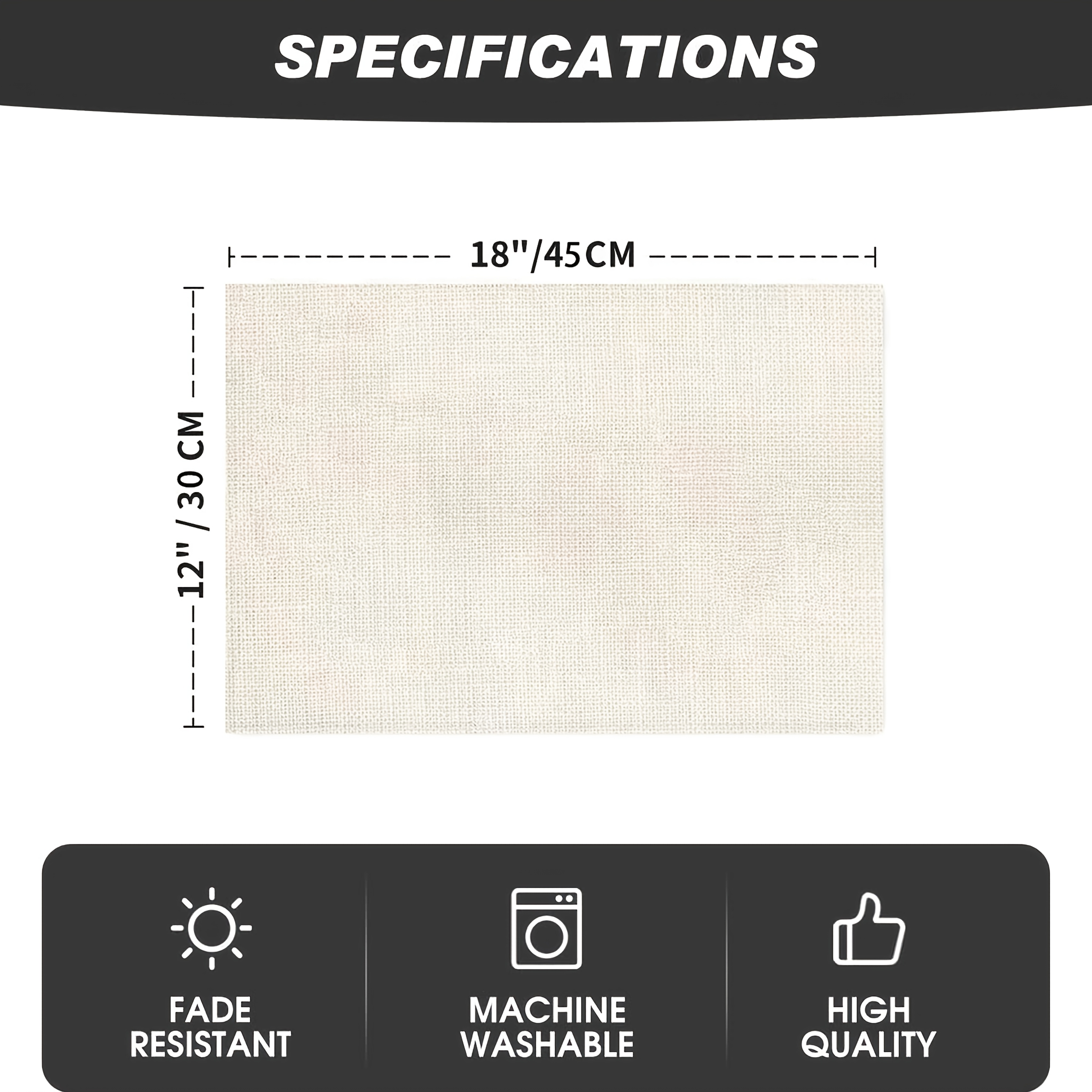 4-piece linen striped bohemian style placemat set